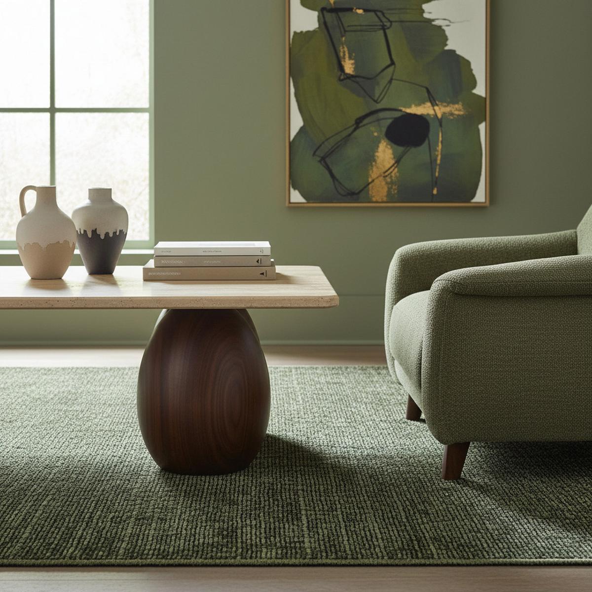 TEPPICH aus Baumwolle Waschbar KOFEL in Grün, einfarbig, 80 x 150 cm - Grün, Textil (150/80cm) - KADIMA DESIGN