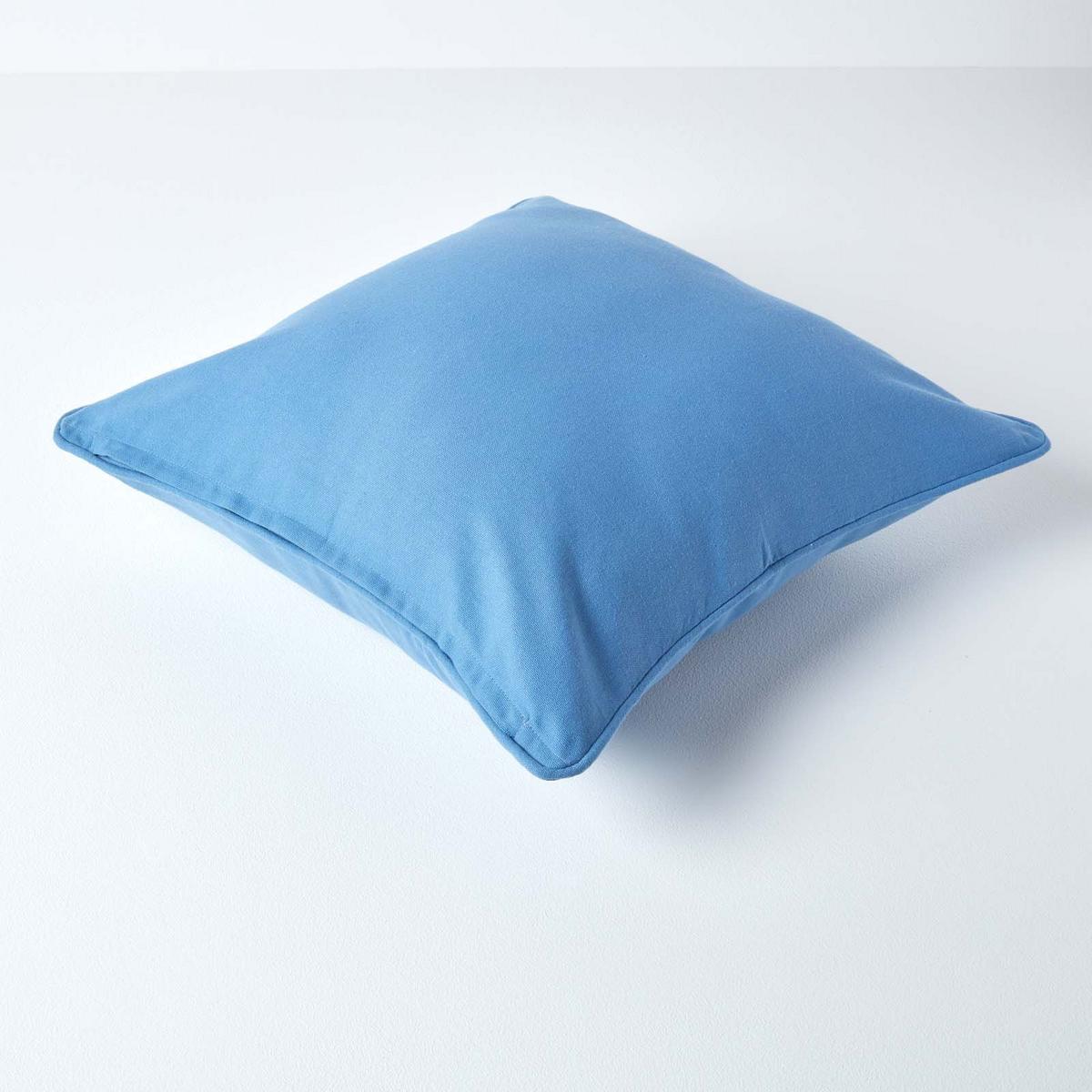 KISSENHÜLLE blau 45/45 cm, 100% Baumwolle - Blau, Textil (45/45cm) - Homescapes