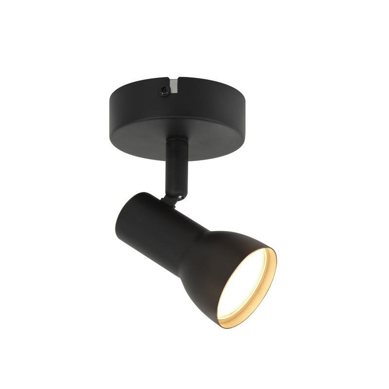 DECKENSTRAHLER Warmeschimmer 1-flammig 13.5/8/9cm - Schwarz, Metall (13.5/8/9cm) - Nettlife