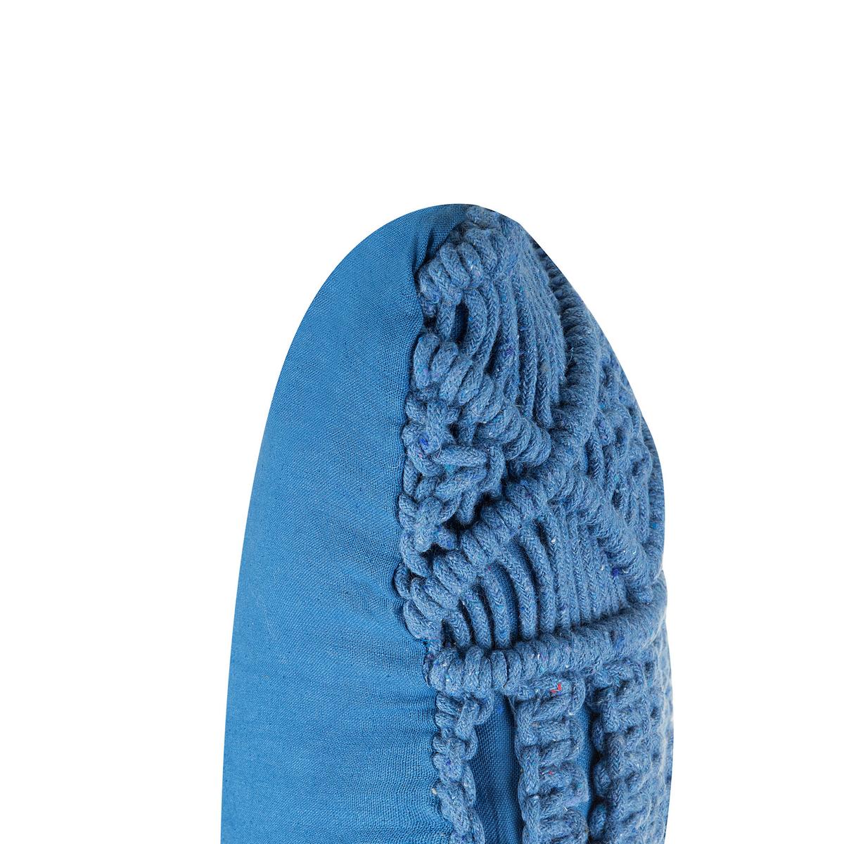 DEKOKISSEN 2er-Set Blau 45/45 cm Karatas - Blau, Naturmaterialien/Textil (45/45cm) - Beliani