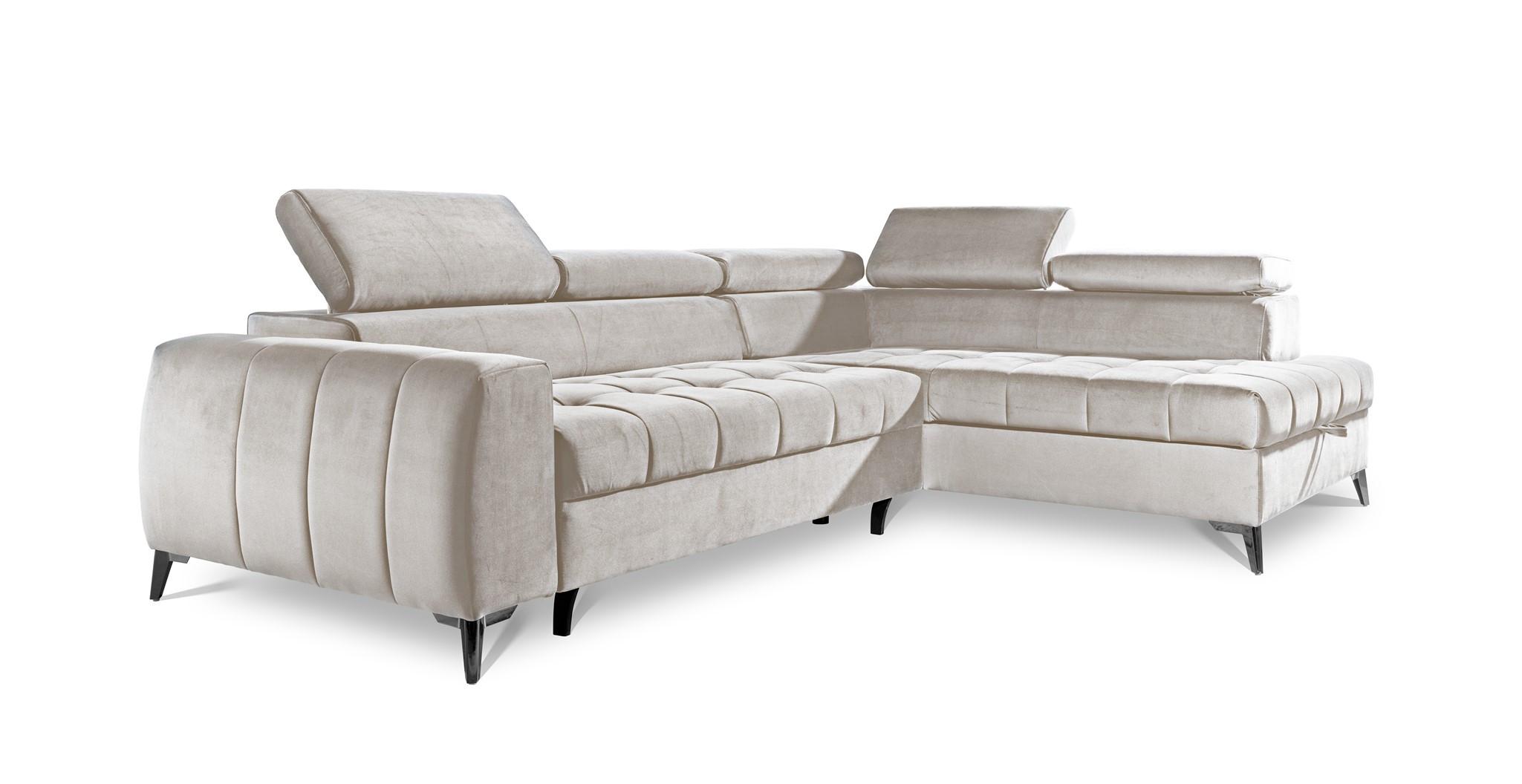 ECKSOFA Schlafsofa Agnesa In Salvador - Creme, Holzwerkstoff/Textil (275/200cm) - Fun Möbel
