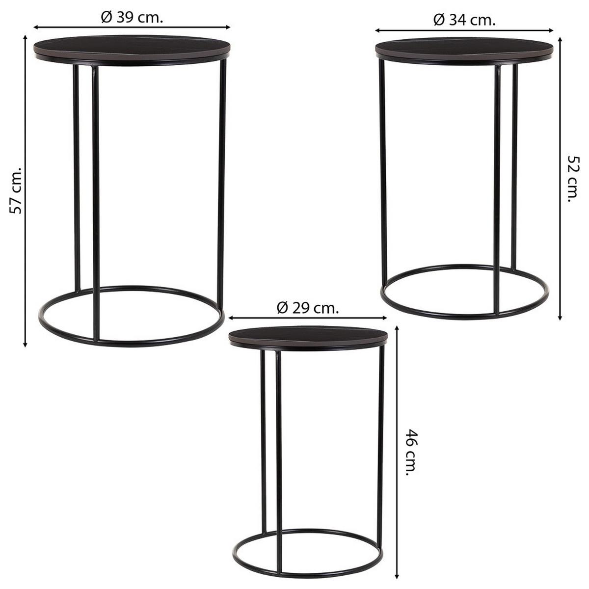 TISCH aus Metall, schwarz, 29x46x34cm - Schwarz, Metall (39/39/57cm) - Wanderlust