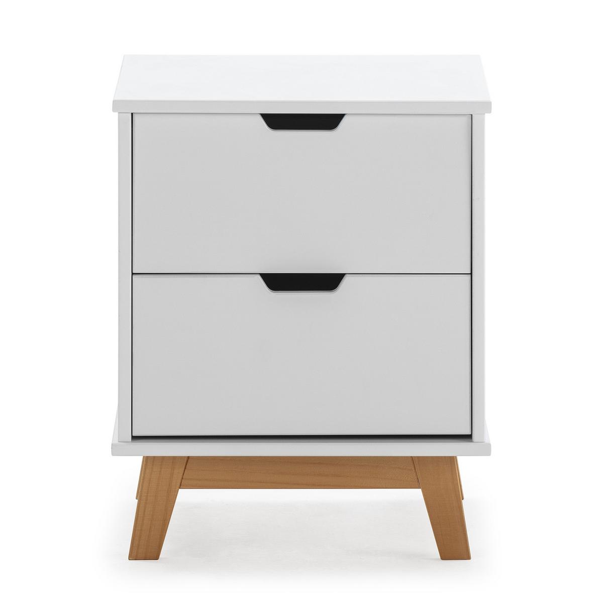 NACHTTISCH Miranda 2 Schubladen Weiß - Weiß, Holz (43/52/35cm) - VS Venta-stock