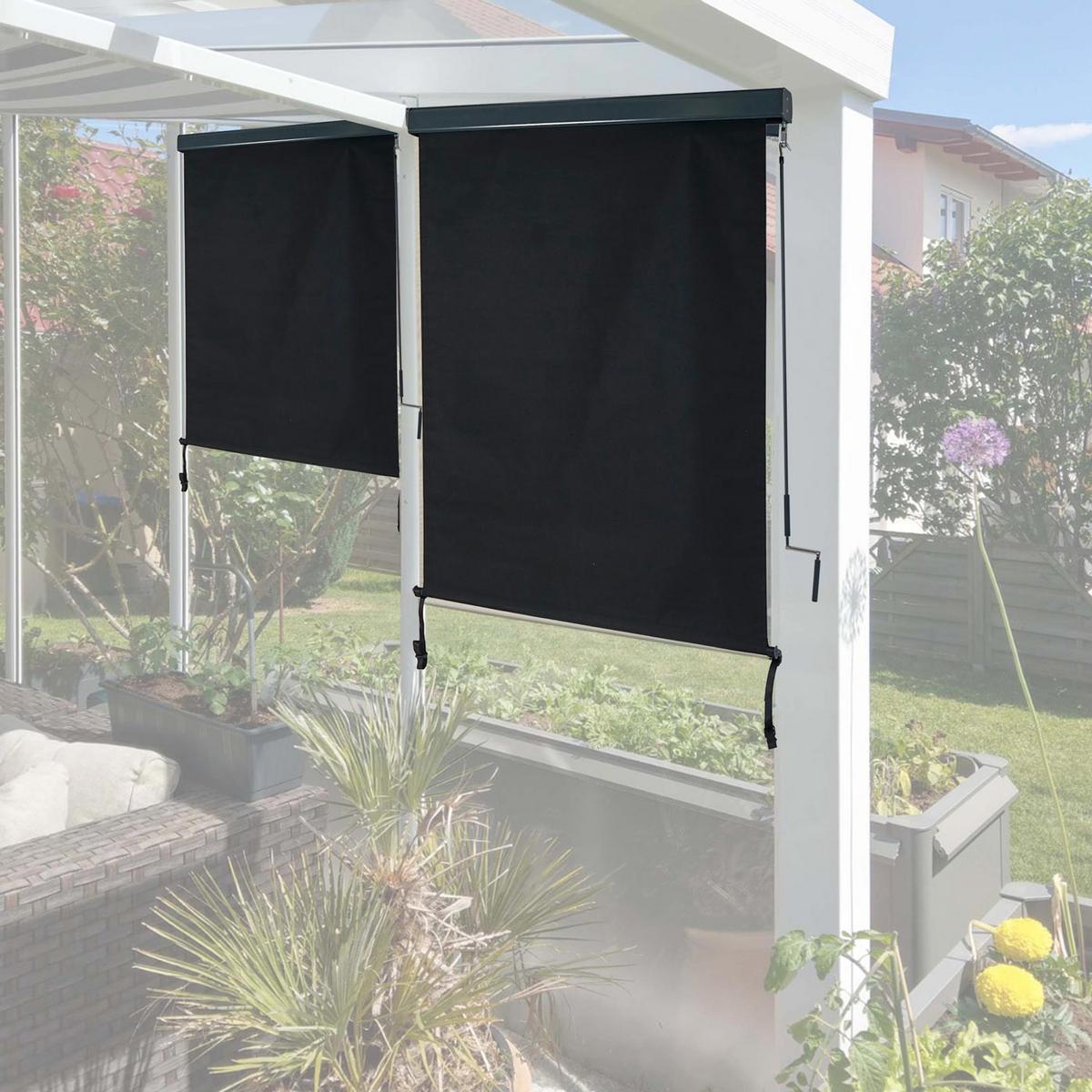 VERTIKALMARKISE Schwarz - Schwarz, Textil (140/250/8cm) - MCW