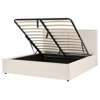 POLSTERBETT 160/200cm Beige Moissac - Beige, Holz/Textil (160/200cm) - Beliani