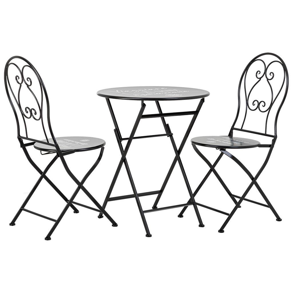BALKONSET, schwarz, 3-tlg. - Schwarz, Metall - Wanderlust