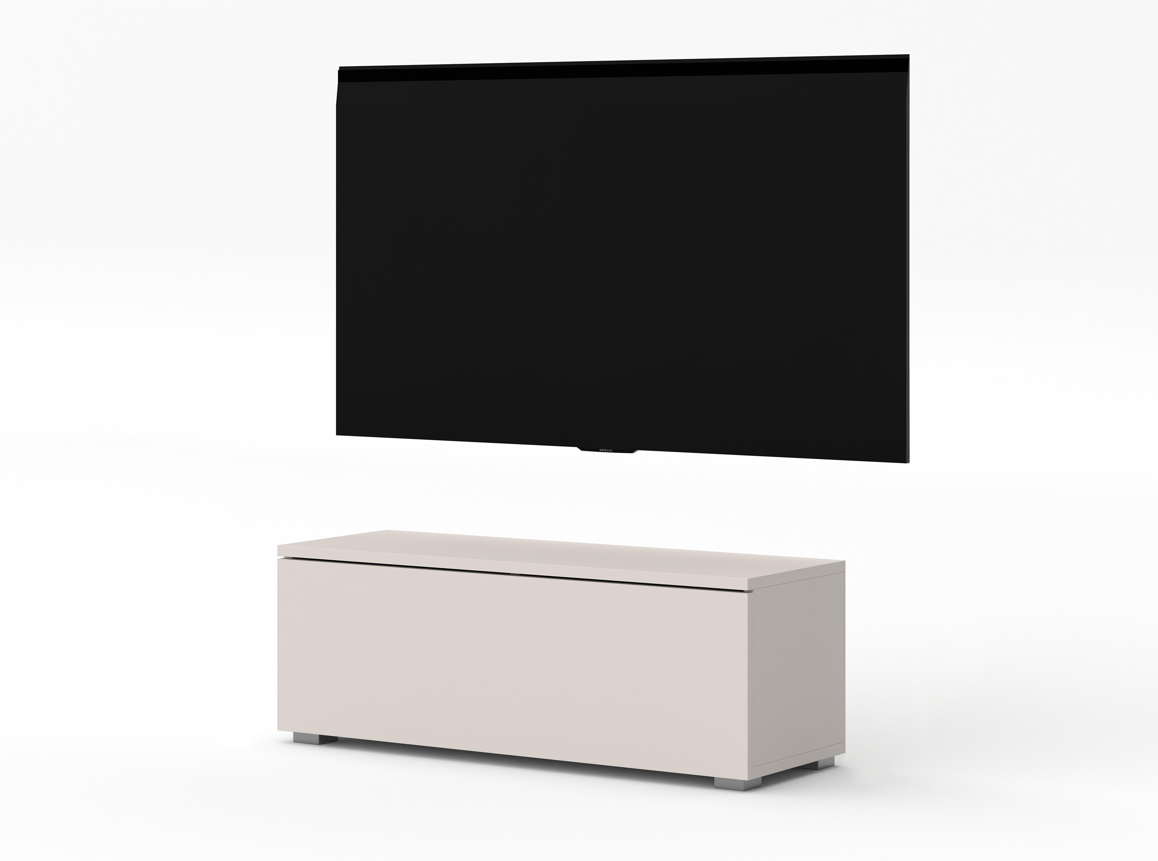LOWBOARD Loriano 100 Beige Kaschmir 100/36,5/32 cm – Hängend und Stehend - Beige, Holzwerkstoff/Kunststoff (100/36.5/32cm) - AX Living