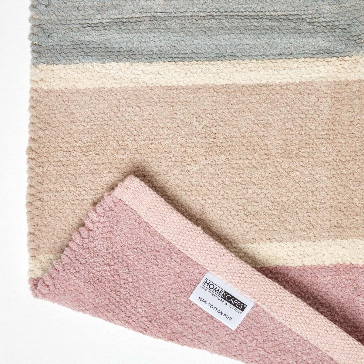TEPPICHLÄUFER Chenille gestreift 66/200 cm - Multicolor, Textil (66/200cm) - Homescapes