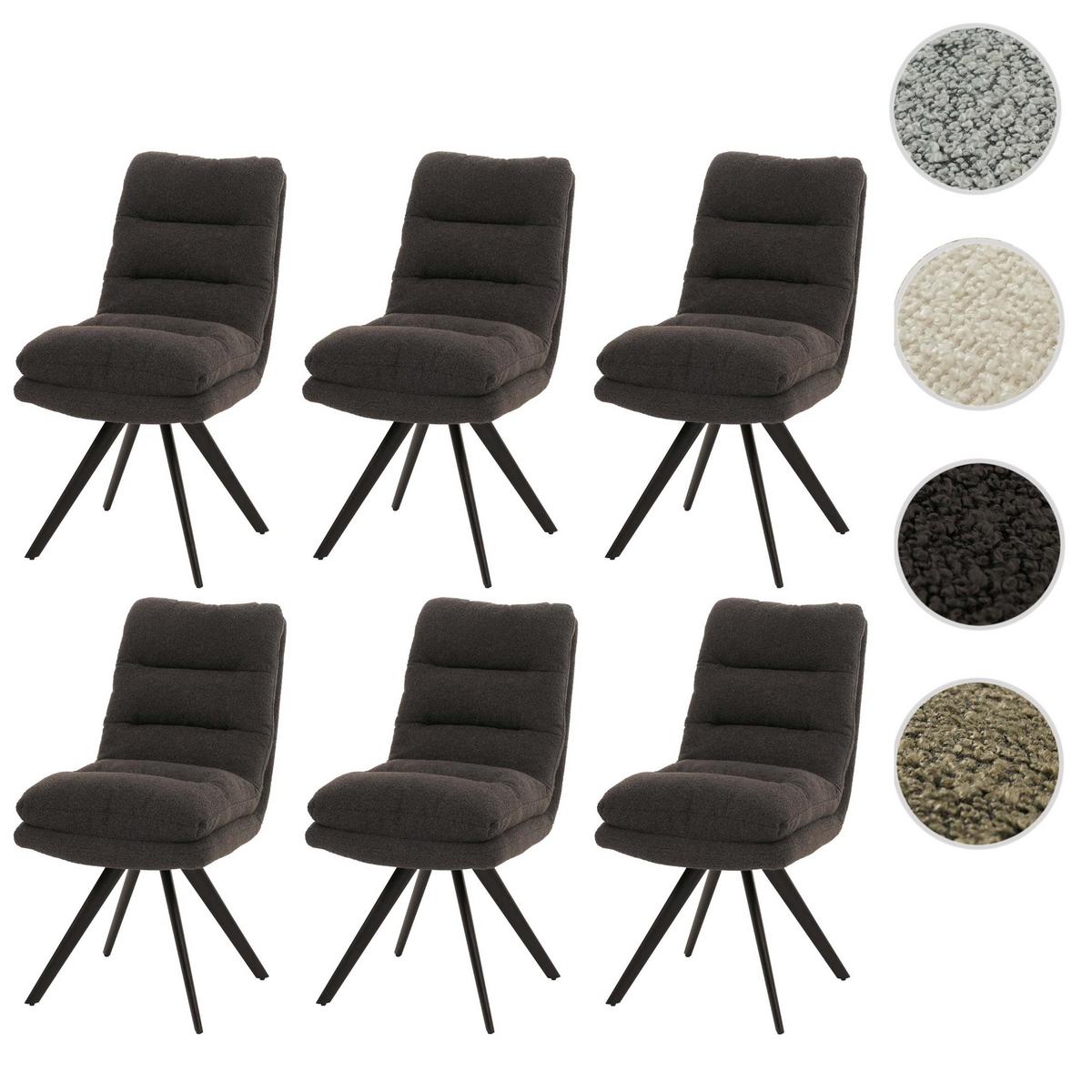 ESSZIMMERSTUHL Anthrazit 6er-Set - Dunkelgrau/Anthrazit, Textil (48/92/68cm) - MCW
