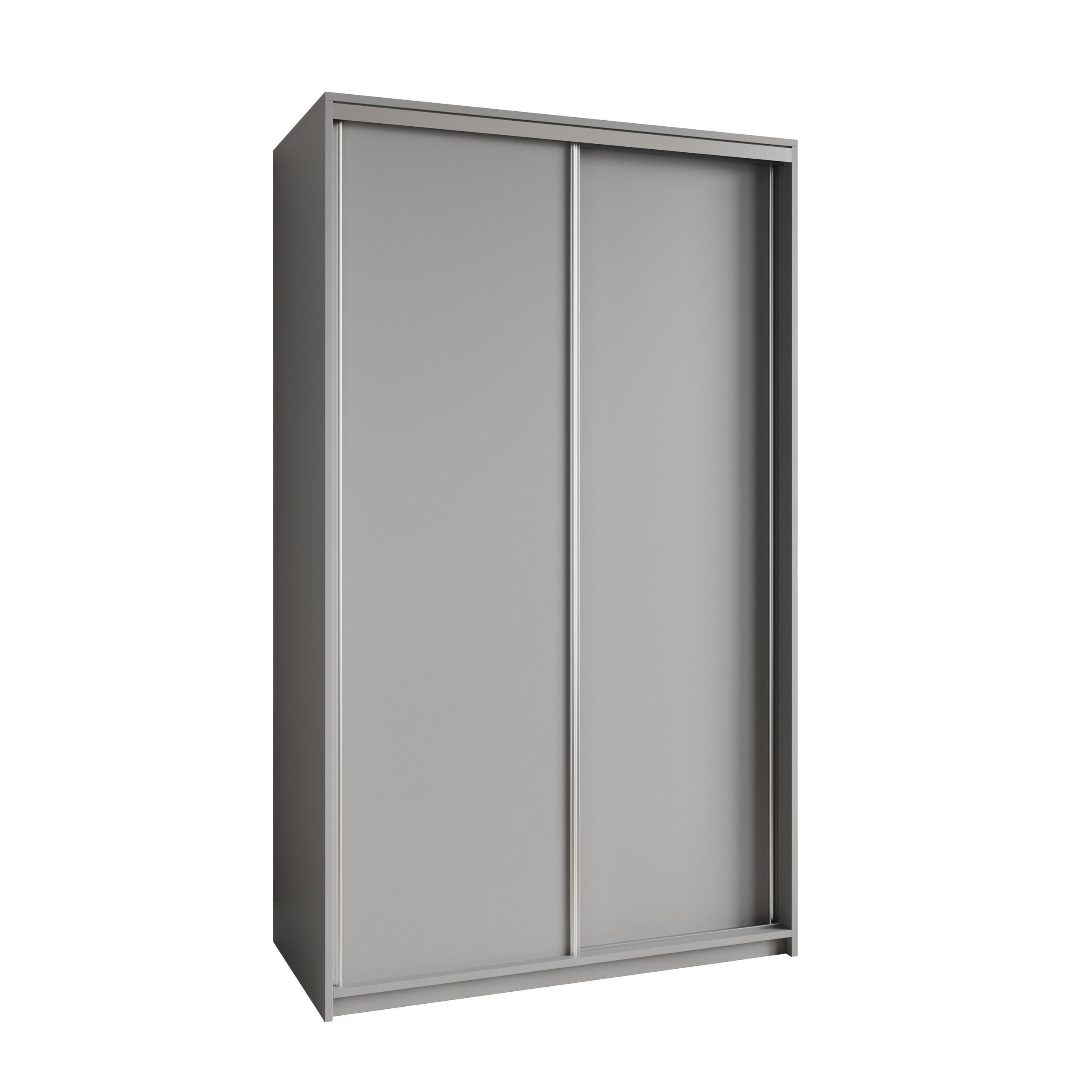 SCHWEBETÜRENSCHRANK NISSE 120/205/60 cm 2-türig Graphitfarben - Graphitfarben, Holzwerkstoff (120/205/60cm) - MASSENO