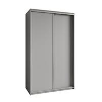 SCHWEBETÜRENSCHRANK NISSE 120/205/60 cm 2-türig Graphitfarben - Graphitfarben, Holzwerkstoff (120/205/60cm) - MASSENO
