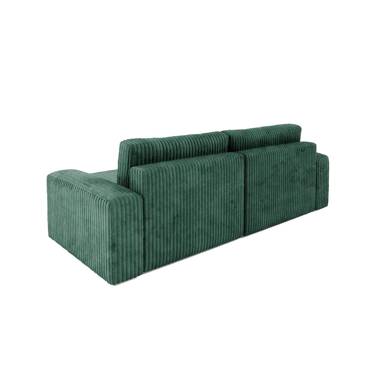 ECKSOFA Angela 3 Sitzplätze Tannengrün - Grün, Holz (252/149cm) - Petits-meubles