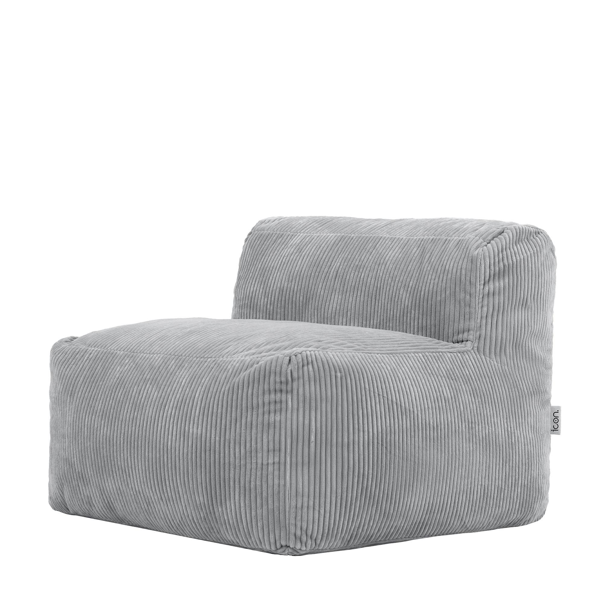 SITZSACK-SESSEL ZEN modular Cord - Grau, Textil (95/68/100cm) - icon