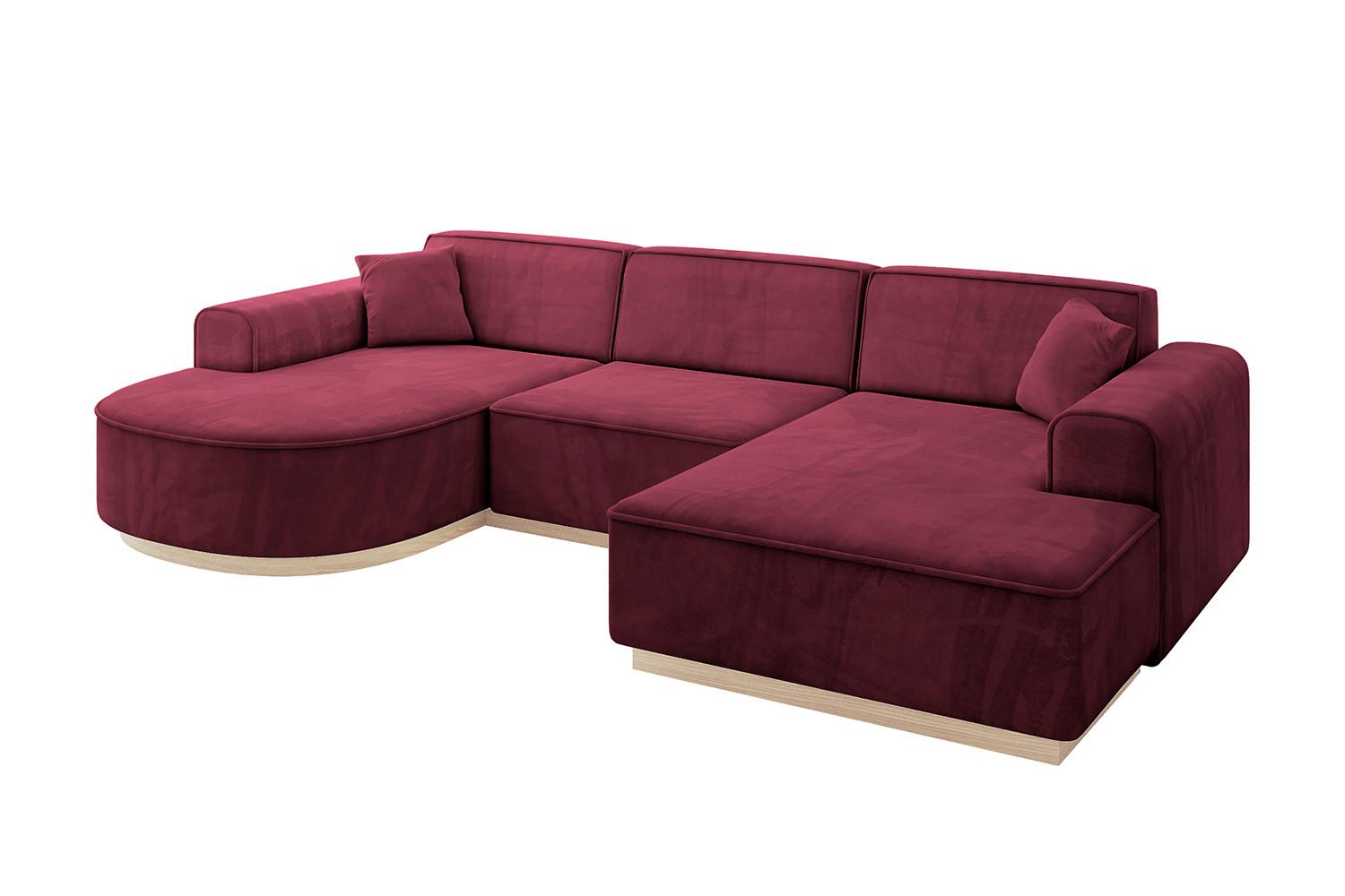 WOHNLANDSCHAFT ARRIO-U1 303x171x83 cm Bordeaux - Bordeaux, Holzwerkstoff/Textil (303/83/171cm) - ALTDECOR
