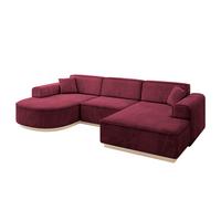 WOHNLANDSCHAFT ARRIO-U1 303x171x83 cm Bordeaux - Bordeaux, Holzwerkstoff/Textil (303/83/171cm) - ALTDECOR