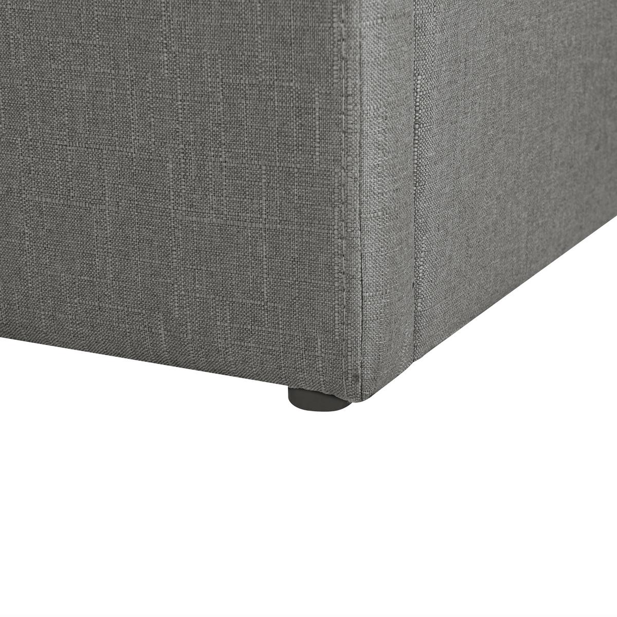 POLSTERBETT 140/200cm Dunkelgrau Dinan - Dunkelgrau, Textil (140/200cm) - Beliani