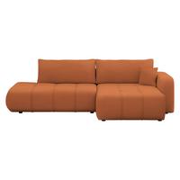 ECKSOFA Furyn O, Seite: Rechts - Schwarz/Bronzefarben, Holzwerkstoff/Kunststoff (262/145cm) - MIRJAN24