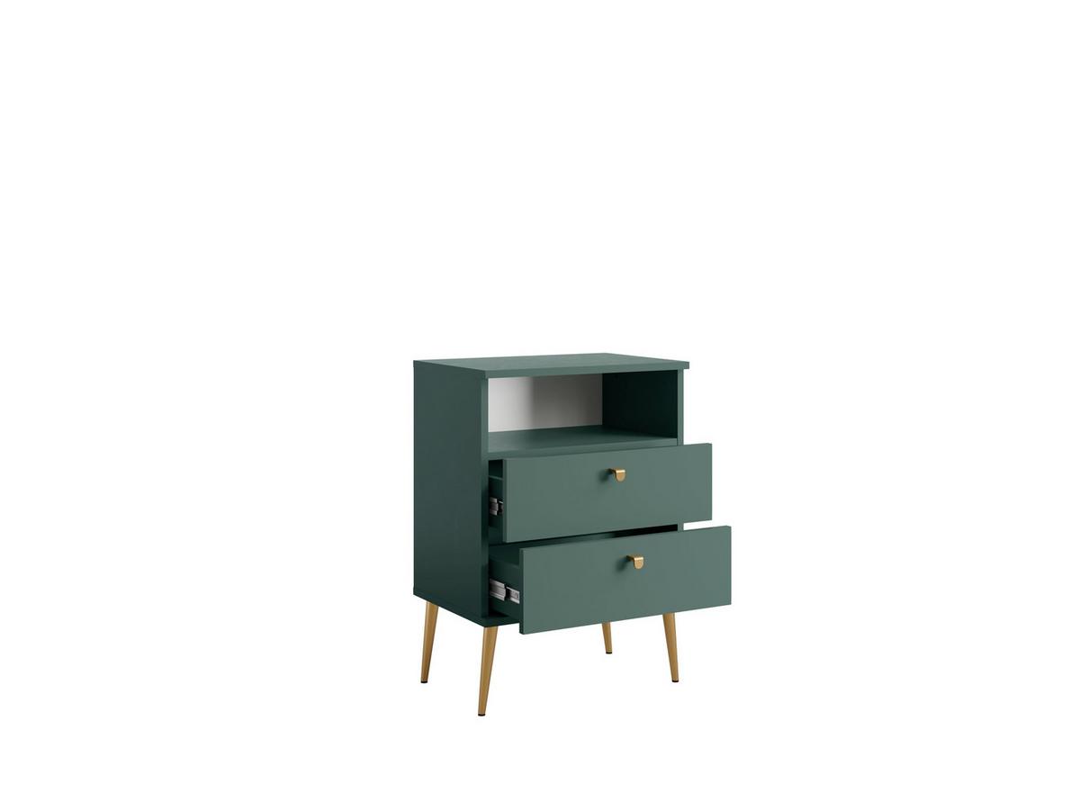 NACHTTISCH Grün 50/69,5/33,9 - Grün, Holzwerkstoff (50/70/34cm) - RAUMHIRSCH FURNITURE