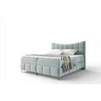 BOXBETT Charles In Freya - Hellblau, Holzwerkstoff/Textil (180/200cm) - Fun Möbel
