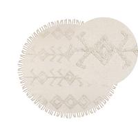 TEPPICH geflochten Beige 140 cm Harran - Beige, Textil (140/140cm) - Beliani