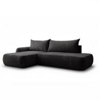 ECKSOFA GOYA mit Schlaffunktion und Bettkasten, Linke,Perfect Harmony 99 - Anthrazit, Textil (184/302cm) - Lookway