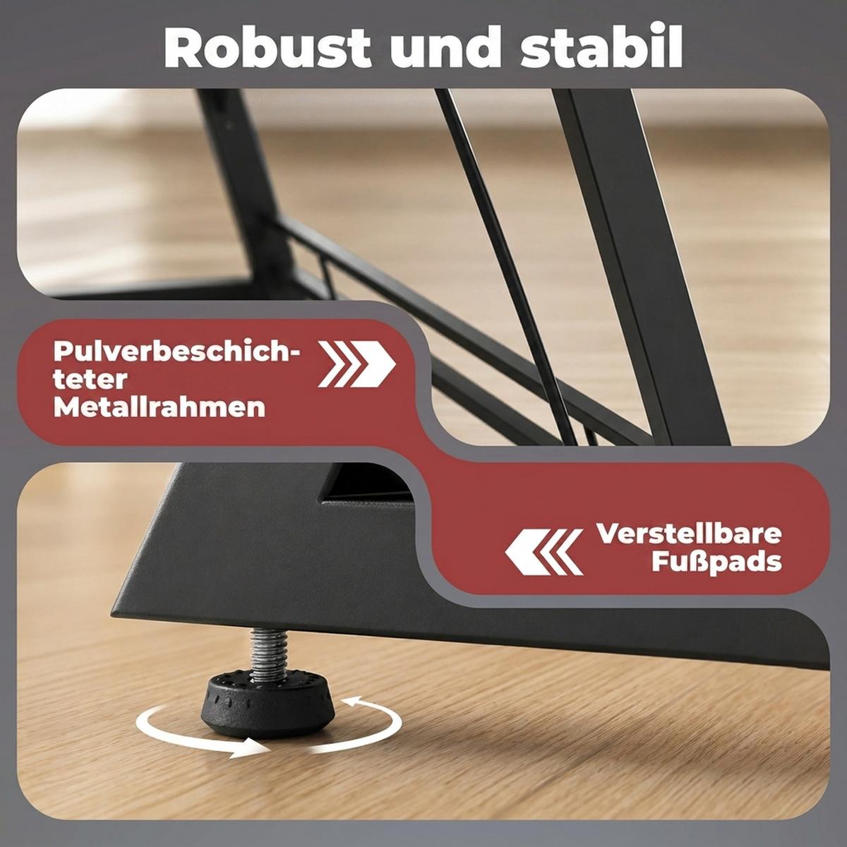 L-FÖRMIGER-COMPUTERTISCH Spanplatte Metall Schwarz - Schwarz, Holzwerkstoff/Metall (128/128/88cm) - HOMCOM