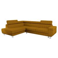 ECKSOFA Fonti Cord, Seite: Links - Braun, Holz/Textil (253/188cm) - MIRJAN24