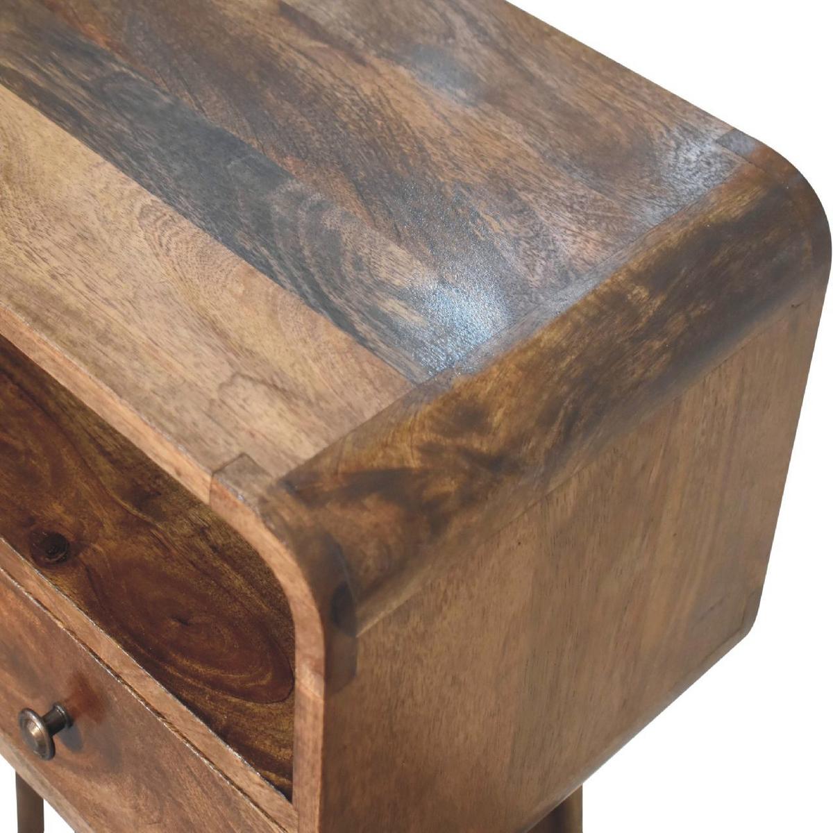 KONSOLENTISCH Grau gewaschenes Finish, 2 Schubladen, 1 offenes Regal, Braun - Graubraun/Braun, Holz (60/30/90cm) - Artisan Furniture