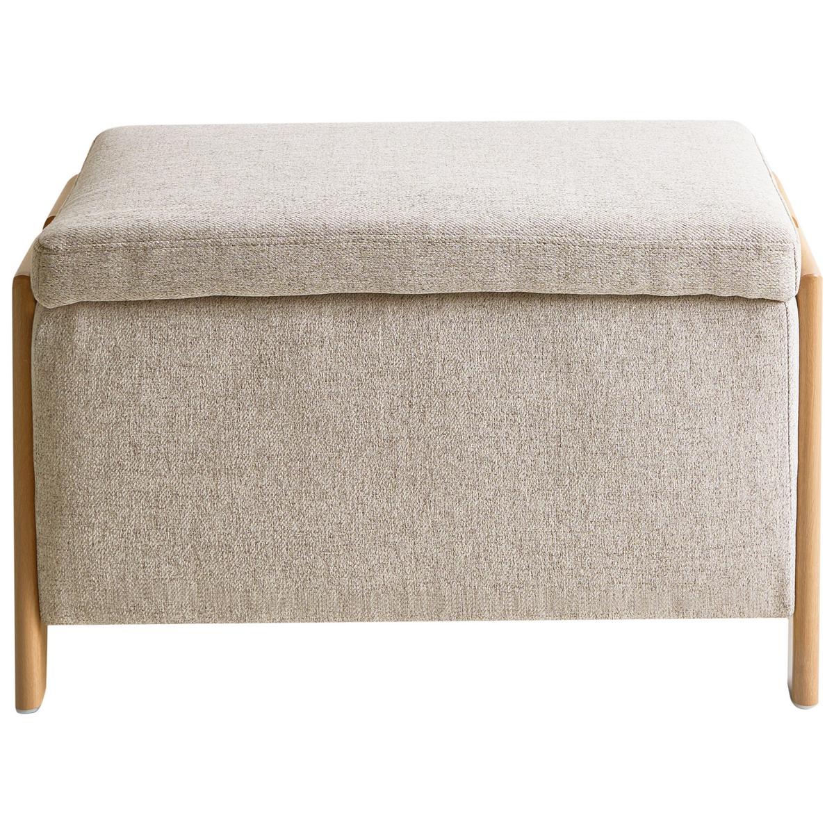 SITZBANK Braun Edland - Hellbraun, Textil (75/44/43cm) - Beliani