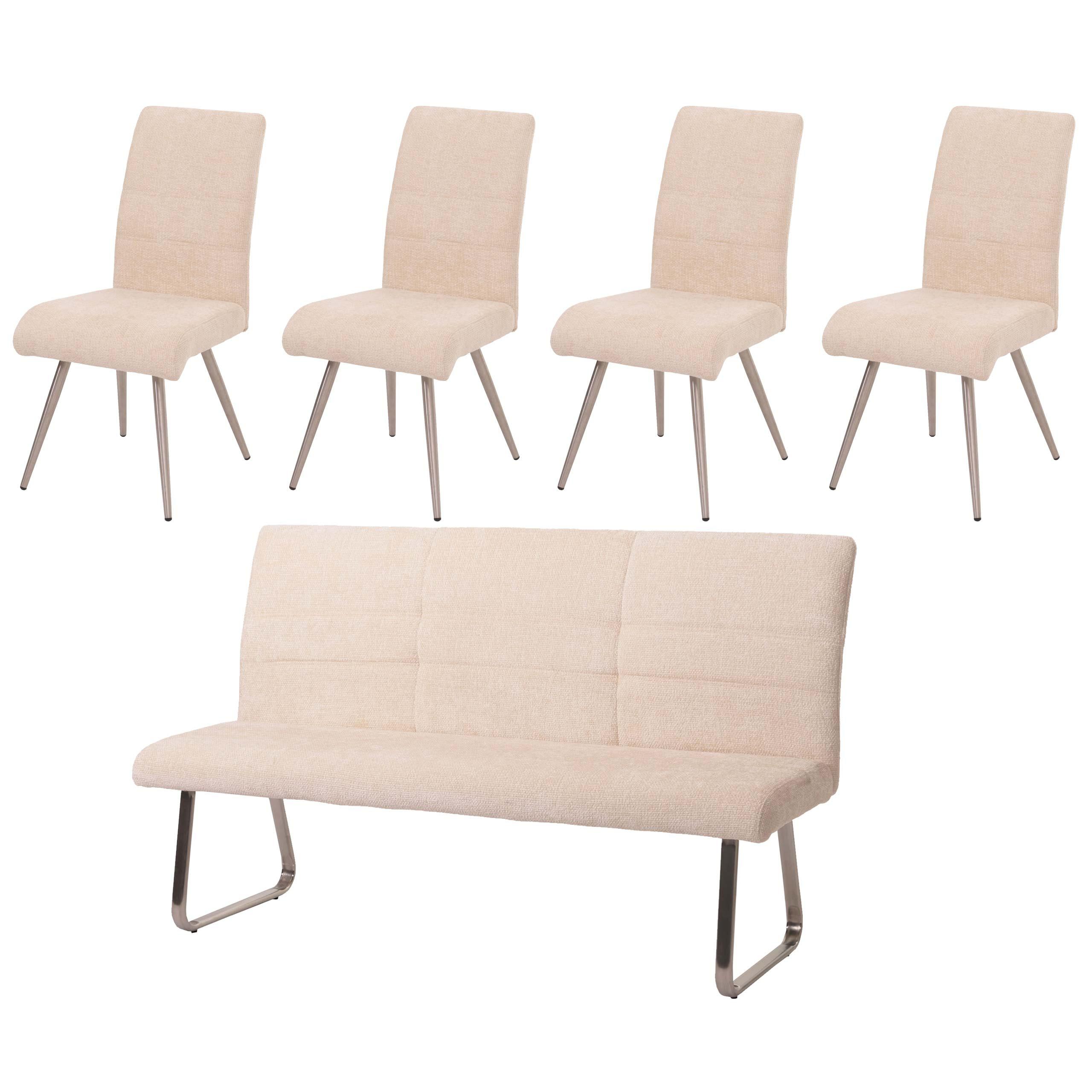 ESSZIMMER-SET Beige 5er-Set - Beige, Textil (180/99/65cm) - MCW