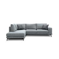ECKSOFA MEDIOLANE 5-Sitzer, silberfarben - Silberfarben, Holzwerkstoff/Textil (219/282cm) - Wozimo