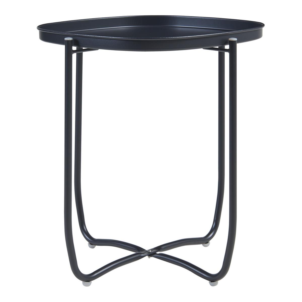 TABLETTTISCH Sandefjord - Schwarz, Metall (46/46/53cm) - [en.casa]