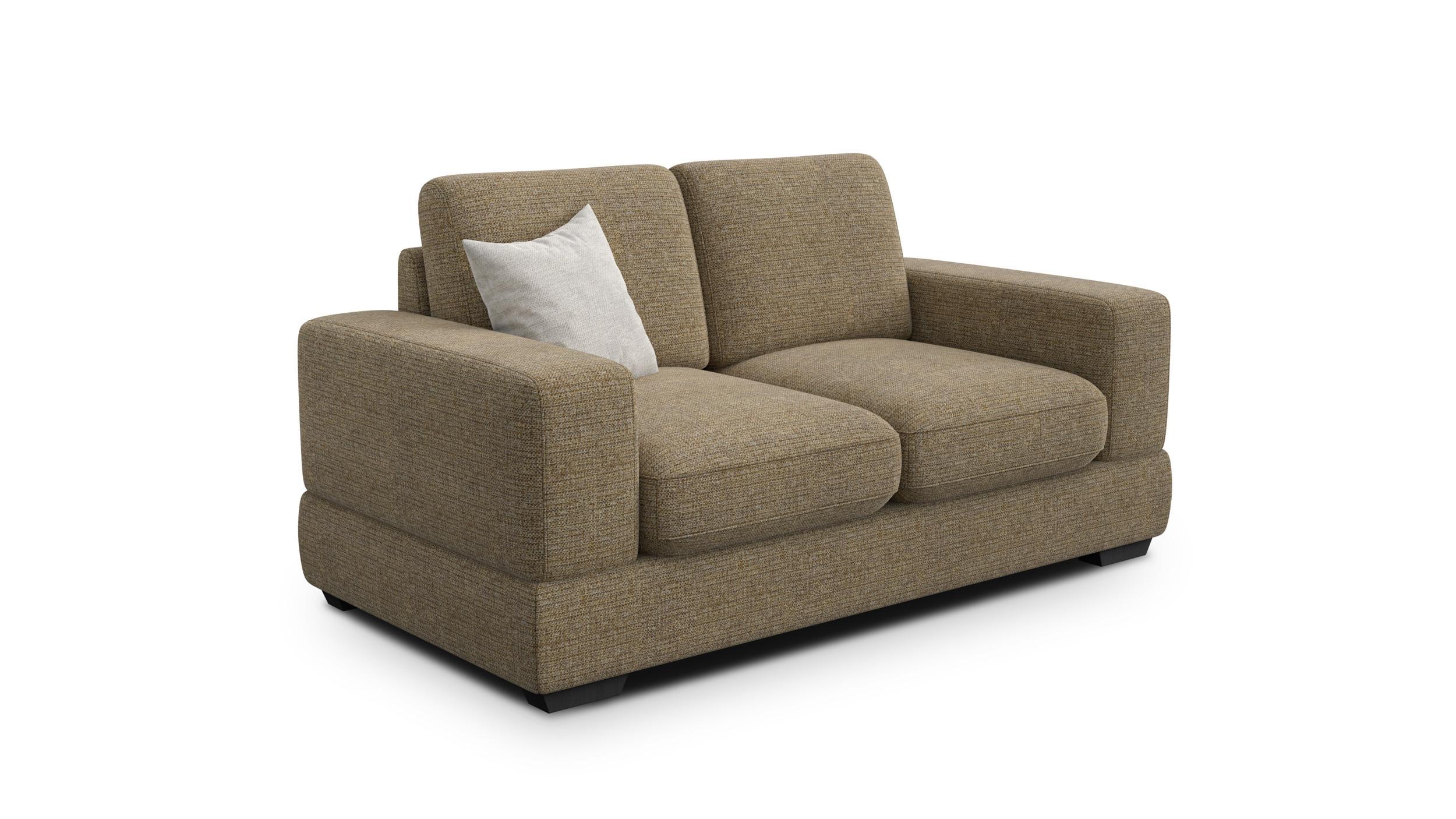 SOFA OTTO 2-Sitzer, taupe - Taupe/Schwarz, Holz/Textil (171/89/98cm) - Wozimo