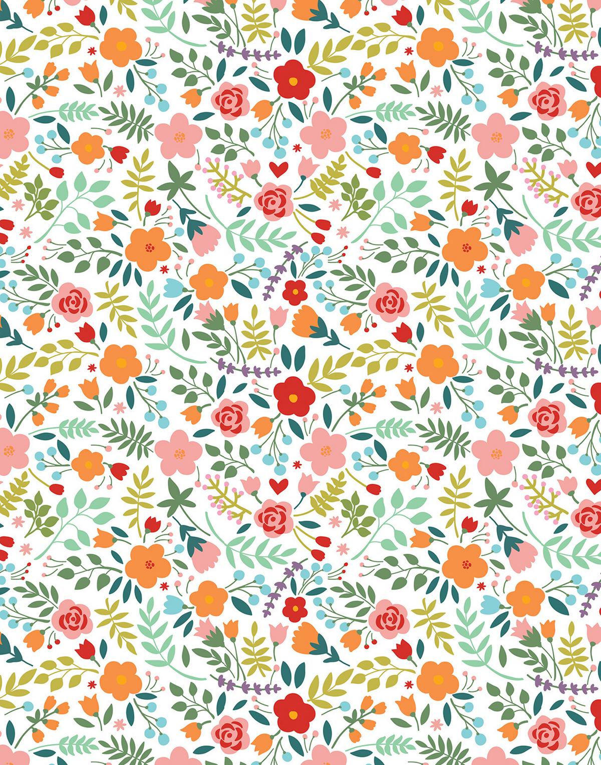VERDUNKELUNGSROLLO 110x140 cm Gemalte Blumen - Grün, Textil (110/140cm) - TULUP