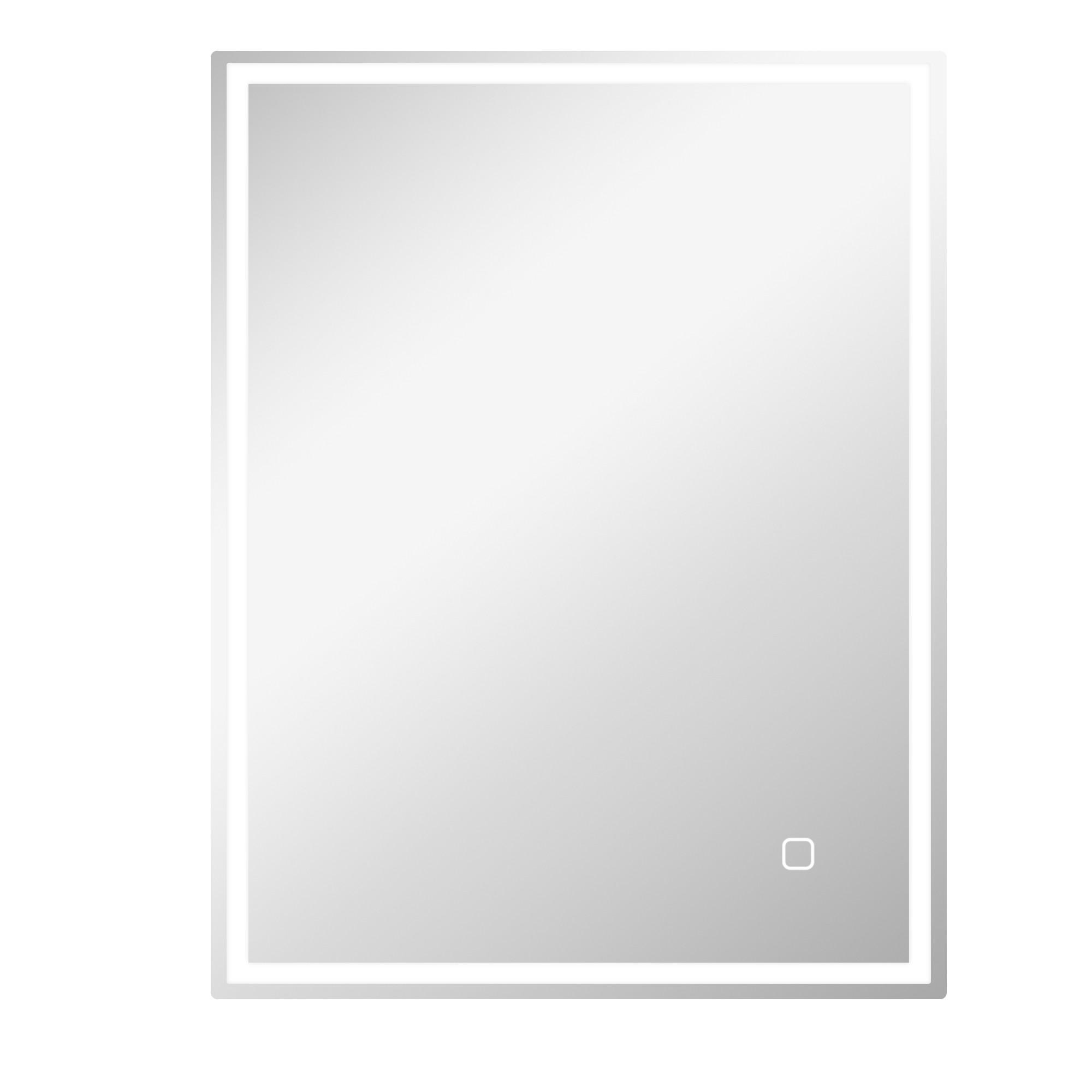 BADSPIEGEL mit Beleuchtung 90x70 cm LED Spiegel Wandspiegel mit Memory-Funktion - Silberfarben, Glas (70/4/90cm) - HOMCOM
