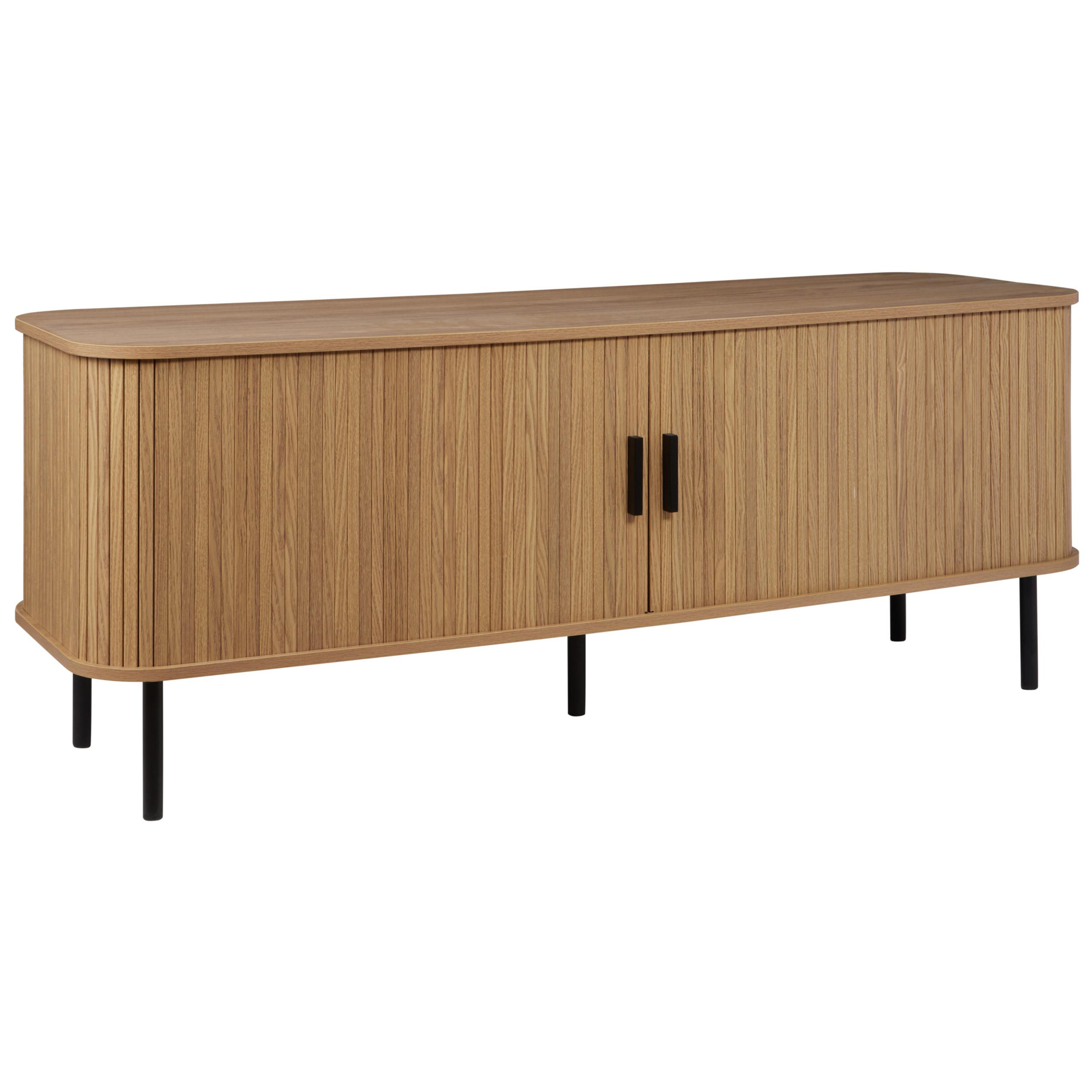 TV-MÖBEL Braun Bradley - Schwarz/Braun, Holzwerkstoff (150/58/45cm) - Beliani
