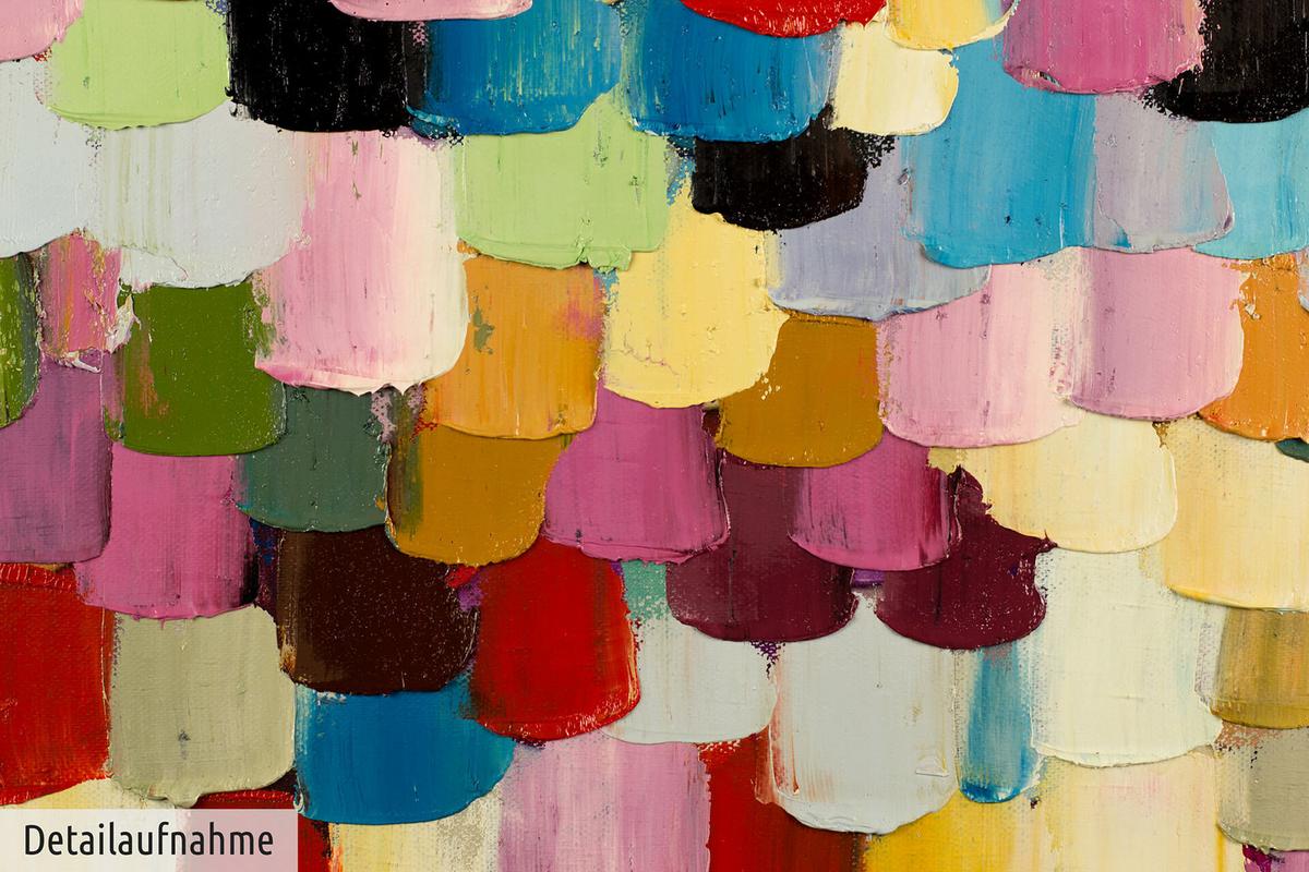 ÖLGEMÄLDE 80/80 cm - Multicolor, Holz/Textil (80/80cm) - KUNSTLOFT