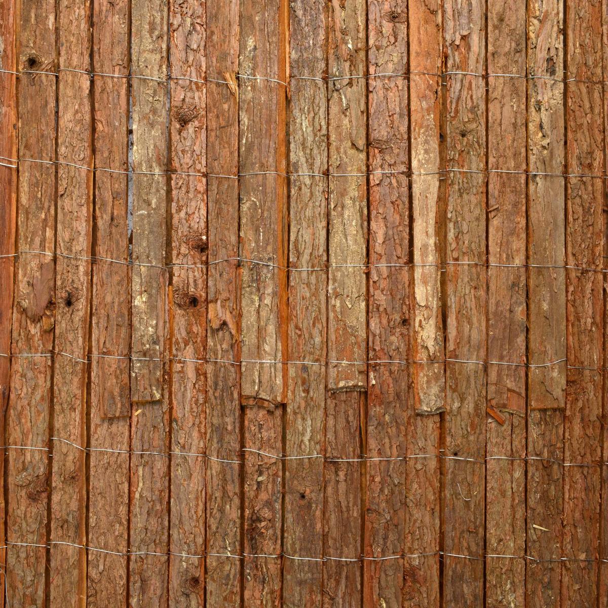 SICHTSCHUTZZAUN SolVision R63 150/300 cm Rinde - Naturfarben, Kunststoff (300/150cm) - Sol Royal