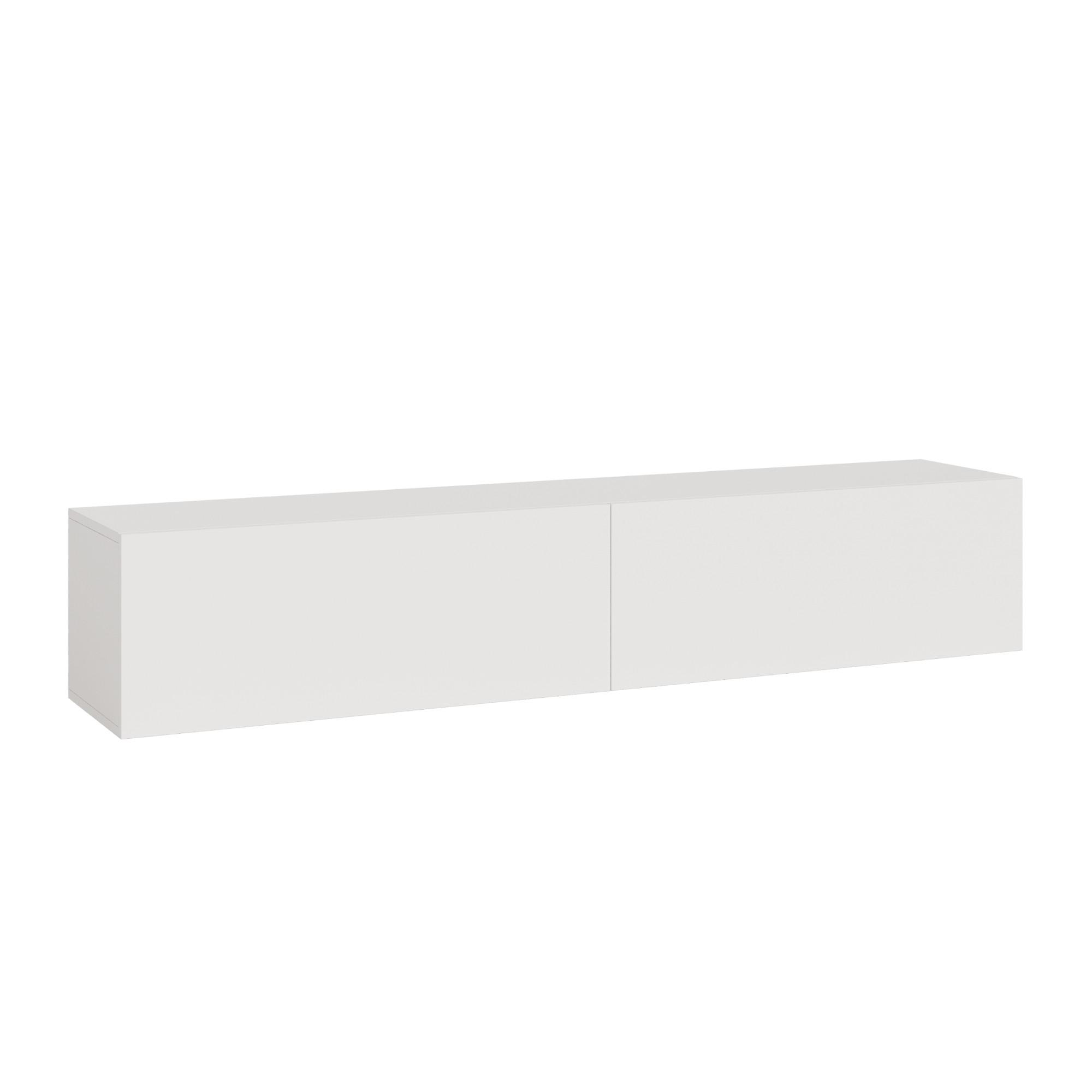 HÄNGELOWBOARD Evaton - Weiß, Holzwerkstoff (160/30/31.5cm) - [en.casa]