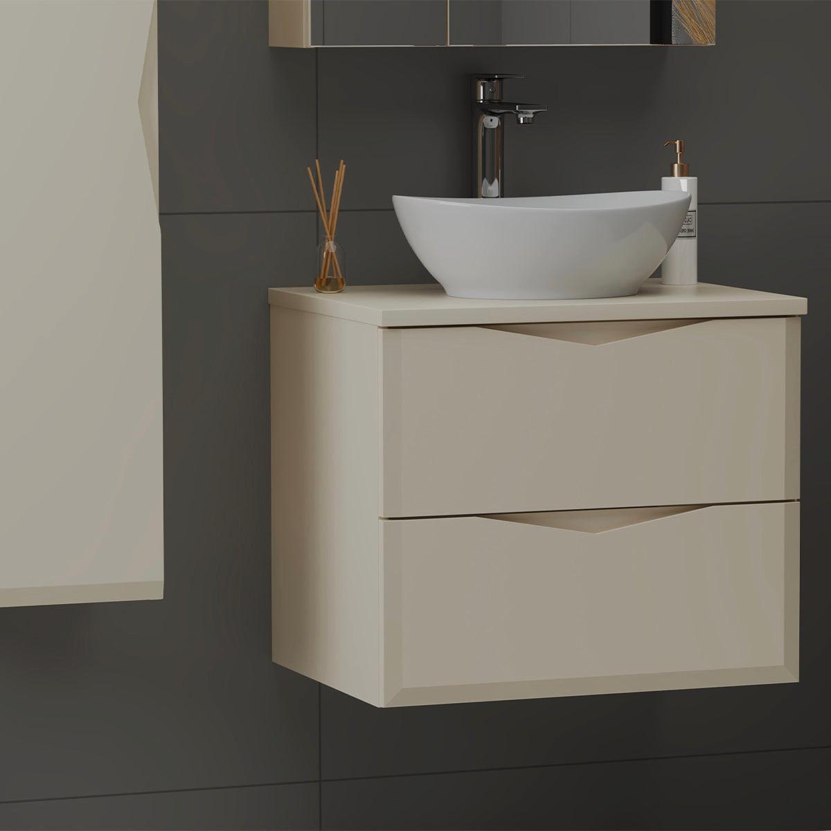 WASCHTISCH 60.6cm Ellie Kaschmir - Kaschmir, Holzwerkstoff (60.6/52.2/46.5cm) - Petits-meubles