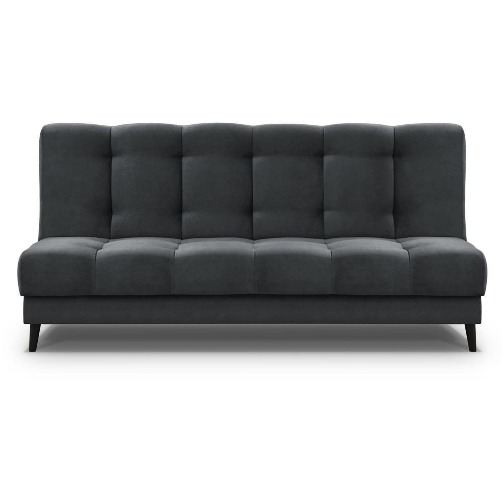 3-SITZER Schlafsofa Nancy dunkelgrau - Dunkelgrau, Holz/Textil (220/89/93cm) - Beautysofa
