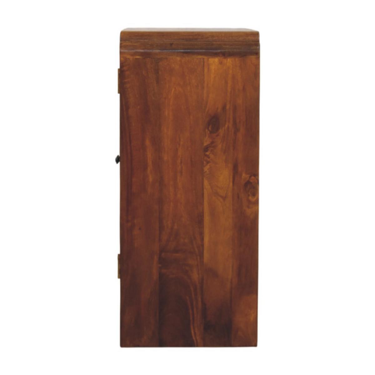 SCHRANK Rich-Kastanien-Finish, 2 Regale innen, Braun - Braun, Holz (35/80/70cm) - Artisan Furniture