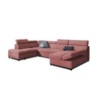 WOHNLANDSCHAFT Schlafsofa Anton - Rosa, Holzwerkstoff/Textil (342/96/205cm) - Fun Möbel