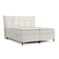 BOXBETT Las Palmas 180/200 cm Hellbeige im Alta Stoff - Sandfarben/Schwarz, Holz/Holzwerkstoff (180/200cm) - AltaBeds