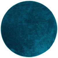 HOCHFLOR SHAGGY TEPPICH PALACE RUND - Petrol, Textil (133/133cm) - Snapstyle