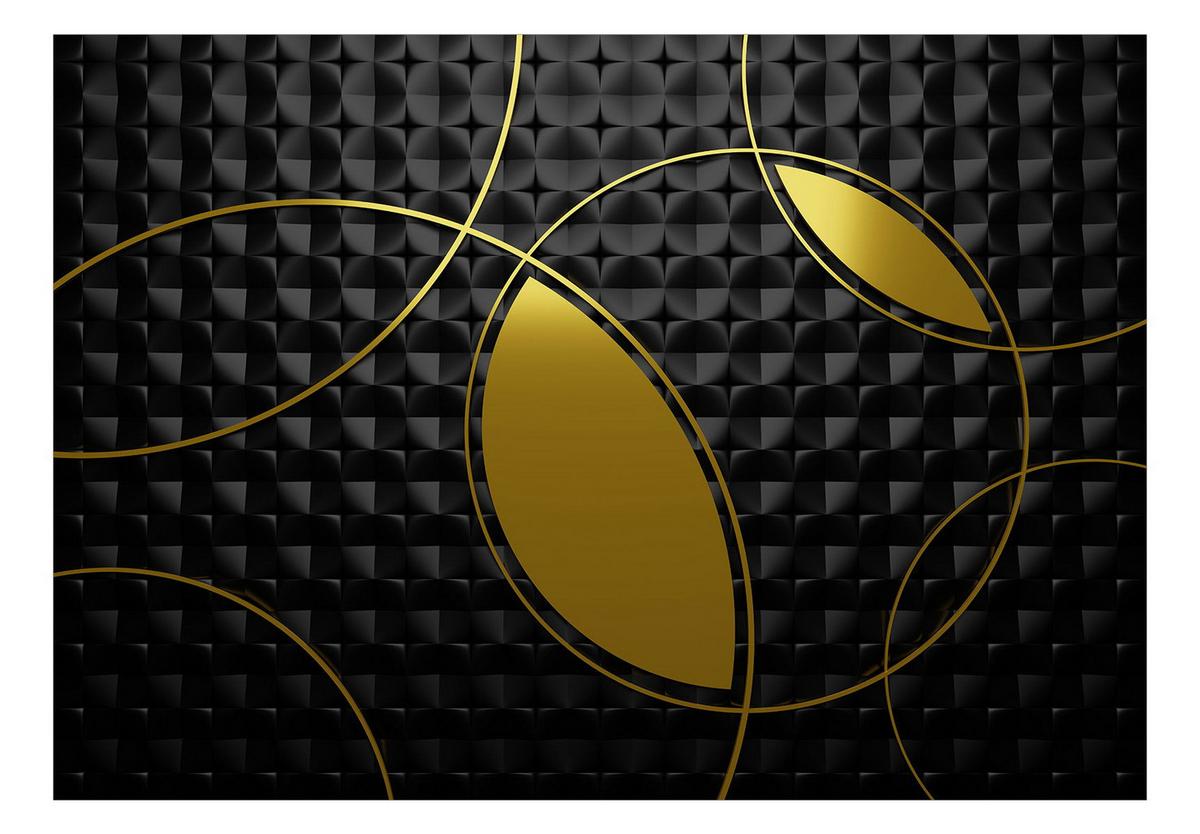 SELBSTKLEBENDE FOTOTAPETE 294/210 cm - Goldfarben/Schwarz, Kunststoff/Textil (294/1cm) - KUNSTLOFT