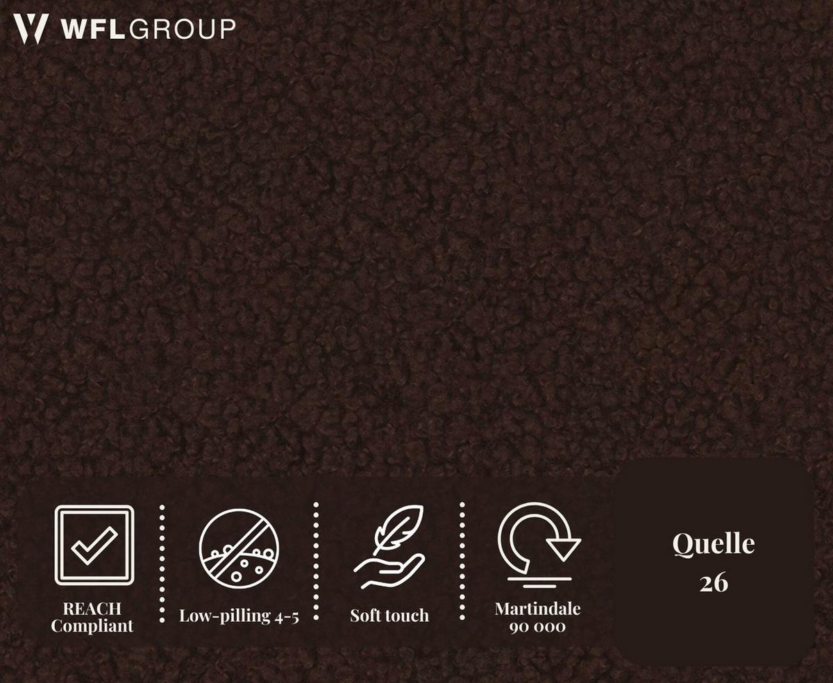 POLSTERBETT Puro mit Bettkasten, Braun Boucle 120 x 200 cm – mit Metall-Lattenrost - Birkefarben/Schwarz, Holzwerkstoff/Kunststoff (120/200cm) - WFL GROUP