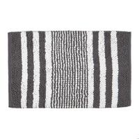 BADEMATTE Chenille beige-weiß 50/80 cm, 100% Baumwolle - Anthrazit, Textil (50/80cm) - Homescapes