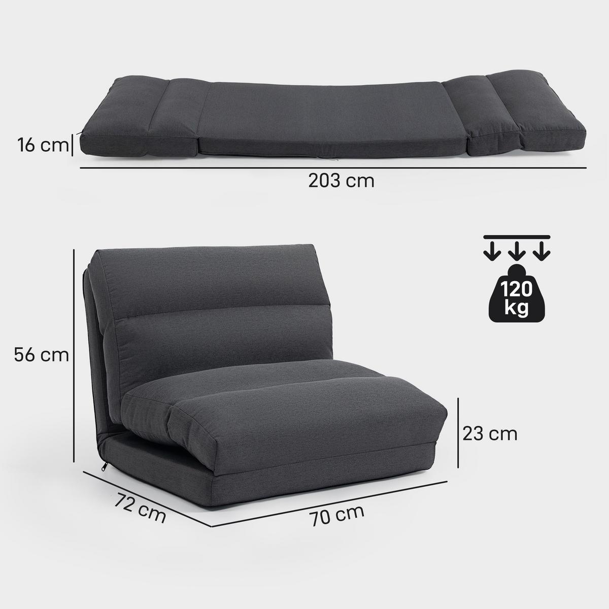 BODENSTUHL Polyester Metall Dunkelgrau - Dunkelgrau, Textil/Metall (72/56/70cm) - HOMCOM