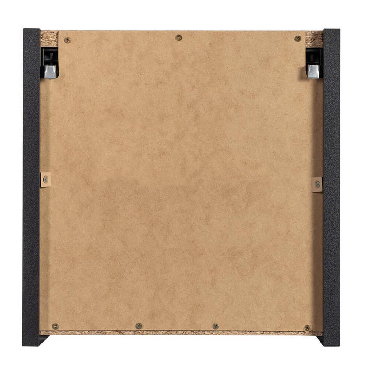 BAD-HÄNGESCHRANK Skelbolu - Schwarz, Holzwerkstoff (30/30/19cm) - [en.casa]